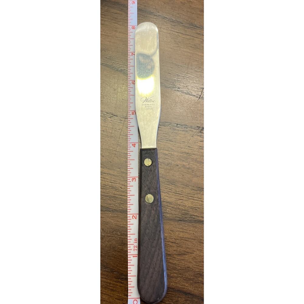 Vintage SS Wilton Flat Cake Icing Decorating Spatula 4.25” Blade Made in Japan